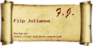 Filp Julianna névjegykártya